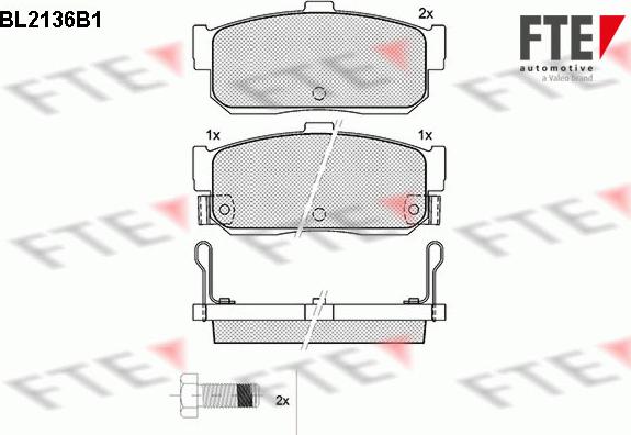 FTE BL2136B1 - Тормозные колодки, дисковые, комплект autospares.lv