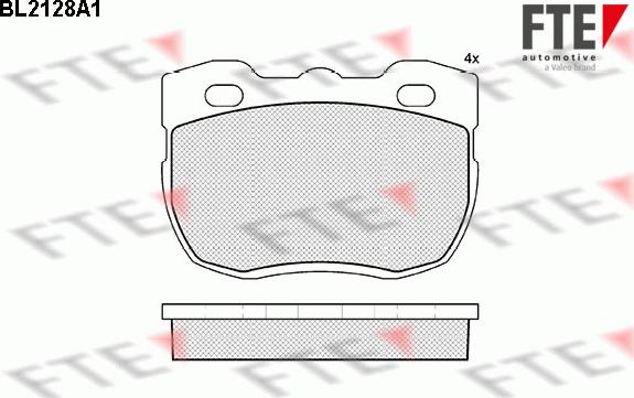 FTE BL2128A1 - Тормозные колодки, дисковые, комплект autospares.lv