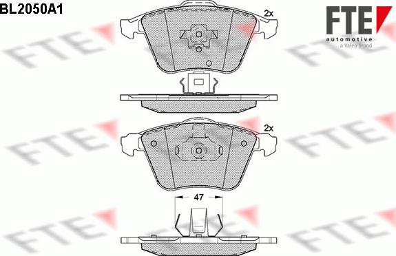 FTE 9010636 - Тормозные колодки, дисковые, комплект autospares.lv