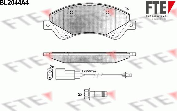 FTE 9010630 - Тормозные колодки, дисковые, комплект autospares.lv