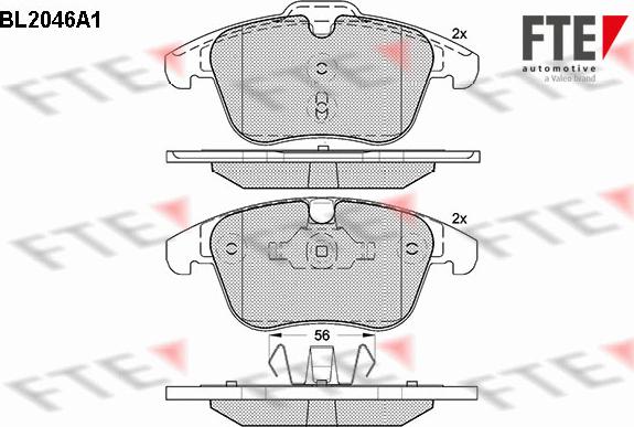 FTE 9010632 - Тормозные колодки, дисковые, комплект autospares.lv