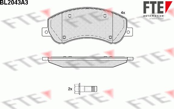 FTE 9010628 - Тормозные колодки, дисковые, комплект autospares.lv