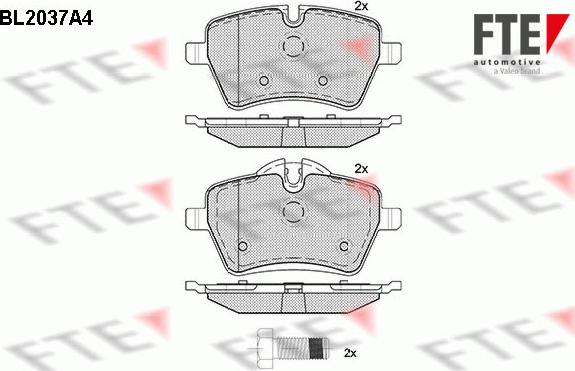 FTE 9010622 - Тормозные колодки, дисковые, комплект autospares.lv