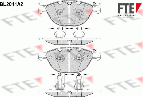 FTE 9010627 - Тормозные колодки, дисковые, комплект autospares.lv