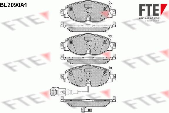 FTE 9010674 - Тормозные колодки, дисковые, комплект autospares.lv