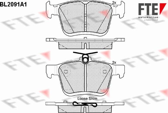 FTE 9010676 - Тормозные колодки, дисковые, комплект autospares.lv