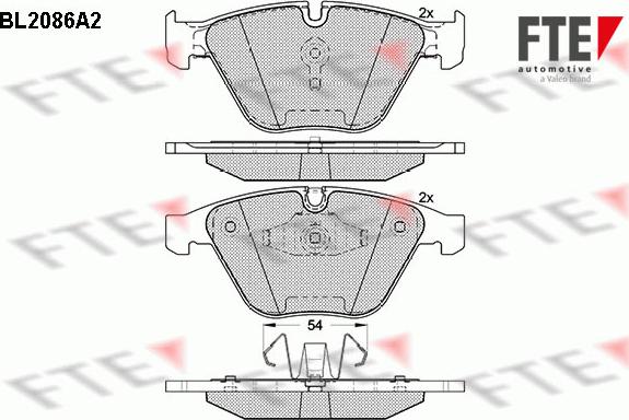 FTE 9010670 - Тормозные колодки, дисковые, комплект autospares.lv