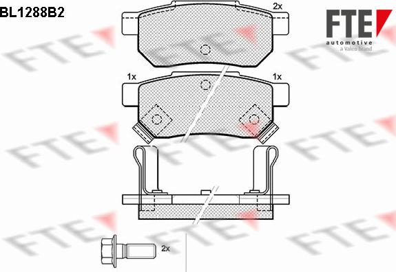 FTE 9010094 - Тормозные колодки, дисковые, комплект autospares.lv