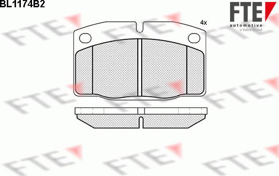 FTE 9010049 - Тормозные колодки, дисковые, комплект autospares.lv