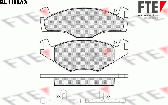 FTE 9010046 - Тормозные колодки, дисковые, комплект autospares.lv