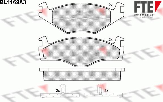 FTE 9010047 - Тормозные колодки, дисковые, комплект autospares.lv