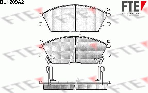 FTE BL1209A2 - Тормозные колодки, дисковые, комплект autospares.lv