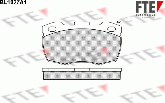 FTE 9010011 - Тормозные колодки, дисковые, комплект autospares.lv