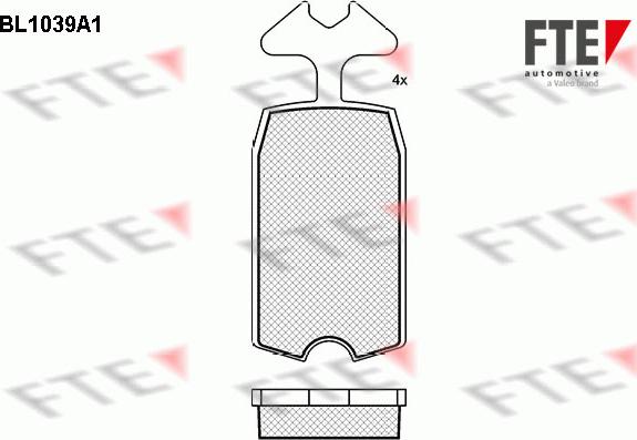 FTE 9010018 - Тормозные колодки, дисковые, комплект autospares.lv