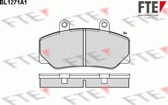 FTE 9010084 - Тормозные колодки, дисковые, комплект autospares.lv