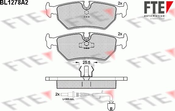 FTE 9010087 - Тормозные колодки, дисковые, комплект autospares.lv