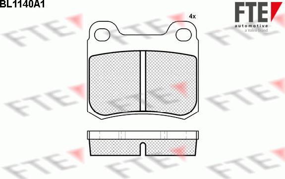 FTE BL1140A1 - Тормозные колодки, дисковые, комплект autospares.lv