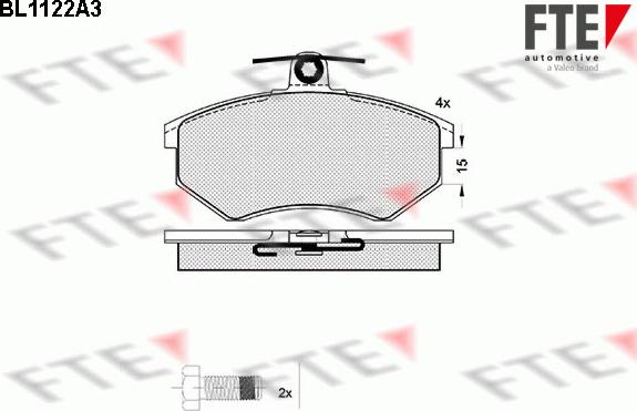 FTE 9010034 - Тормозные колодки, дисковые, комплект autospares.lv