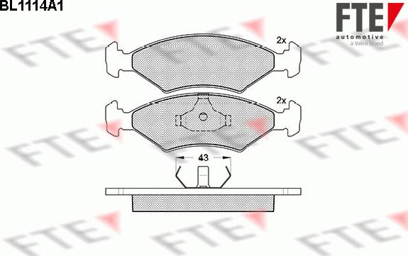 FTE 9010030 - Тормозные колодки, дисковые, комплект autospares.lv