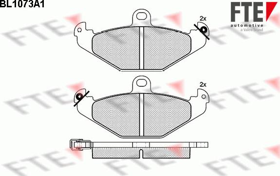 FTE 9010024 - Тормозные колодки, дисковые, комплект autospares.lv