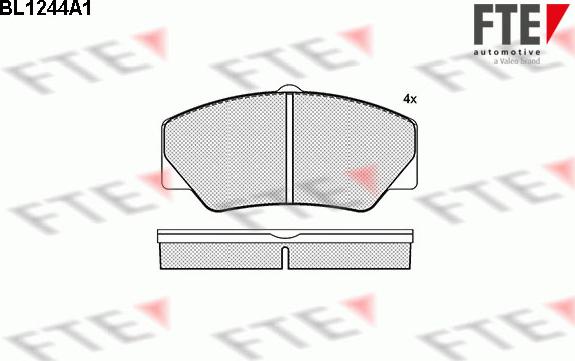 FTE 9010070 - Тормозные колодки, дисковые, комплект autospares.lv