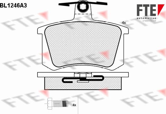 FTE 9010072 - Тормозные колодки, дисковые, комплект autospares.lv