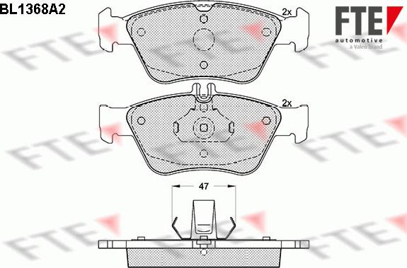 FTE 9010146 - Тормозные колодки, дисковые, комплект autospares.lv