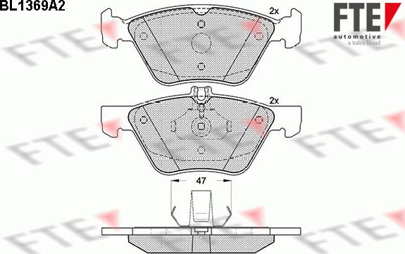 FTE 9010147 - Тормозные колодки, дисковые, комплект autospares.lv