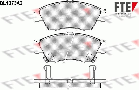 FTE BL1373A2 - Тормозные колодки, дисковые, комплект autospares.lv