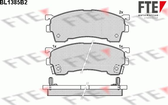 FTE BL1385B2 - Тормозные колодки, дисковые, комплект autospares.lv