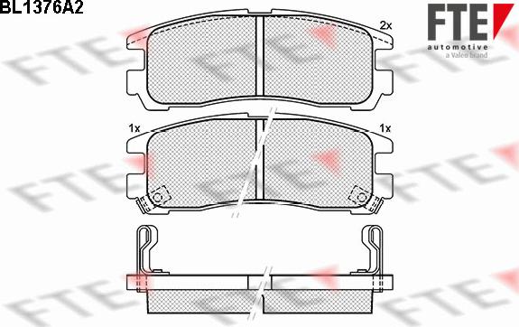 FTE BL1376A2 - Тормозные колодки, дисковые, комплект autospares.lv