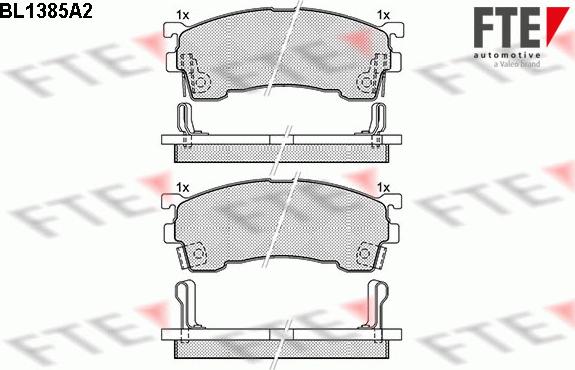 FTE BL1385A2 - Тормозные колодки, дисковые, комплект autospares.lv