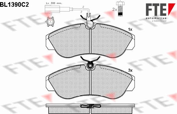 FTE 9010164 - Тормозные колодки, дисковые, комплект autospares.lv