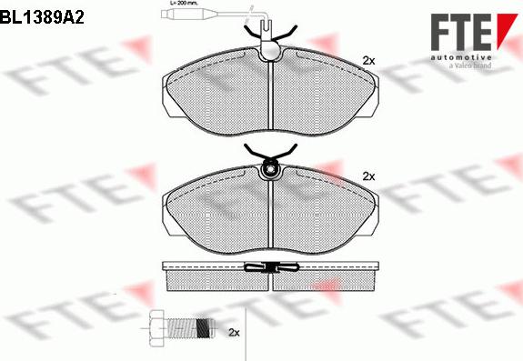 FTE 9010161 - Тормозные колодки, дисковые, комплект autospares.lv