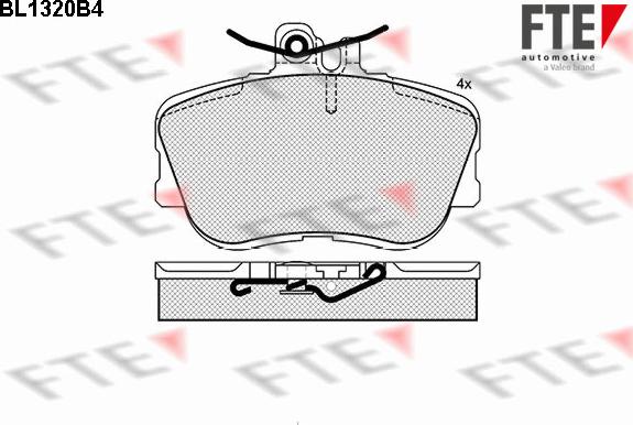 FTE 9010109 - Тормозные колодки, дисковые, комплект autospares.lv