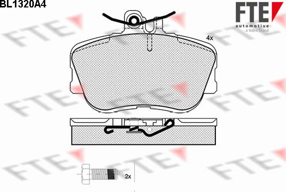 FTE 9010108 - Тормозные колодки, дисковые, комплект autospares.lv