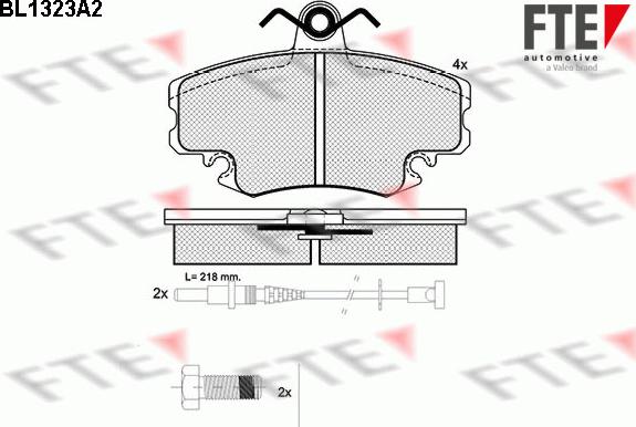 FTE 9010110 - Тормозные колодки, дисковые, комплект autospares.lv