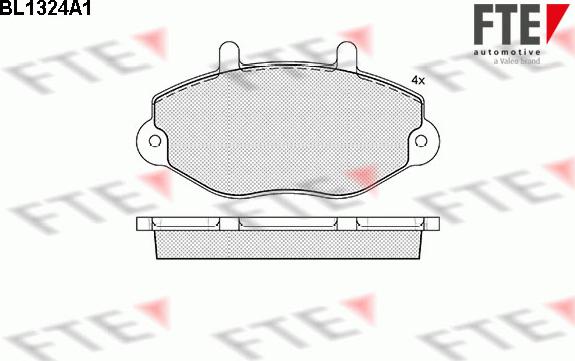 FTE BL1324A1 - Тормозные колодки, дисковые, комплект autospares.lv