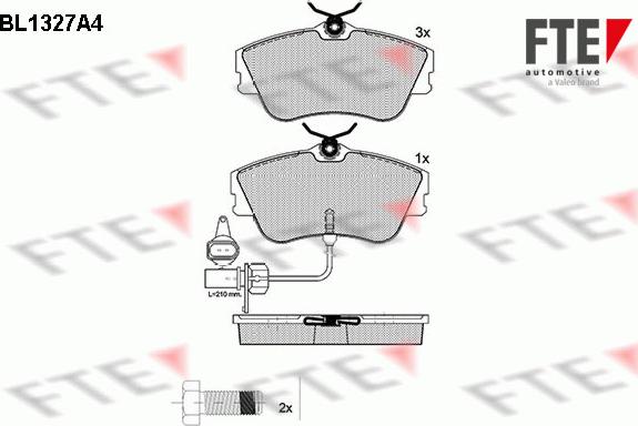 FTE 9010117 - Тормозные колодки, дисковые, комплект autospares.lv