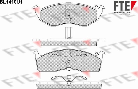 FTE 9010184 - Тормозные колодки, дисковые, комплект autospares.lv