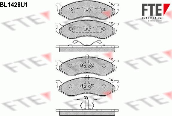 FTE 9010186 - Тормозные колодки, дисковые, комплект autospares.lv