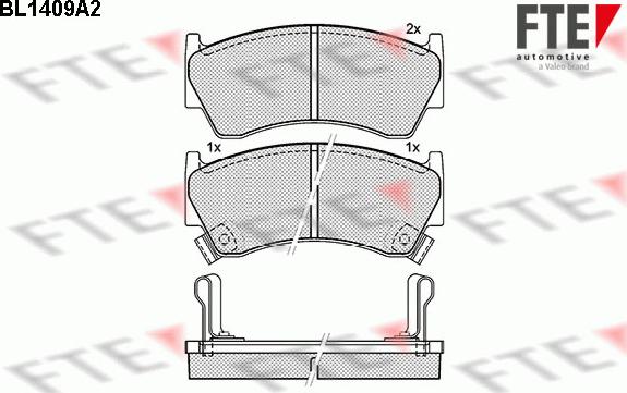 FTE 9010183 - Тормозные колодки, дисковые, комплект autospares.lv