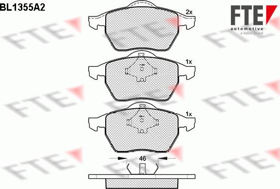 FTE 9010136 - Тормозные колодки, дисковые, комплект autospares.lv