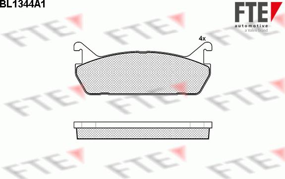 FTE BL1344A1 - Тормозные колодки, дисковые, комплект autospares.lv