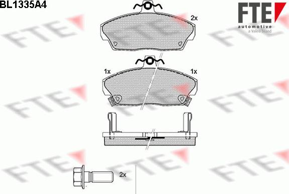 FTE 9010124 - Тормозные колодки, дисковые, комплект autospares.lv