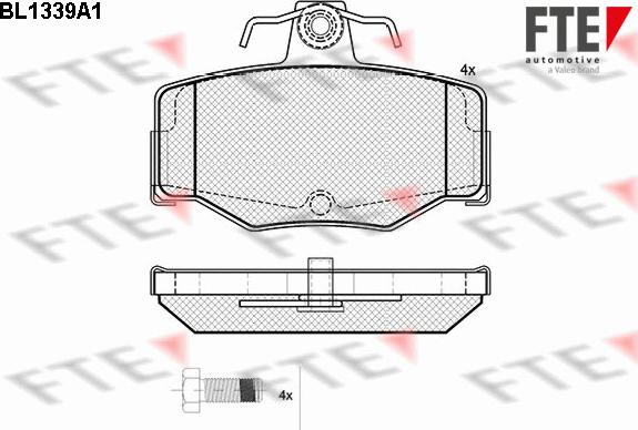 FTE BL1339A1 - Тормозные колодки, дисковые, комплект autospares.lv