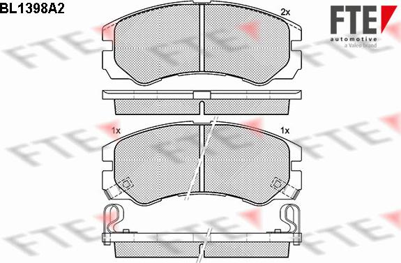 FTE 9010170 - Тормозные колодки, дисковые, комплект autospares.lv