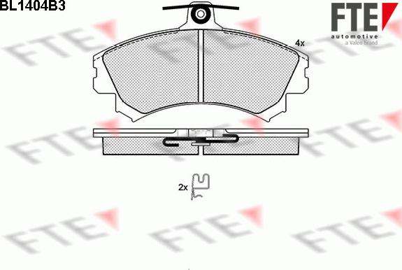 FTE 9010177 - Тормозные колодки, дисковые, комплект autospares.lv