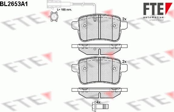 FTE 9010892 - Тормозные колодки, дисковые, комплект autospares.lv