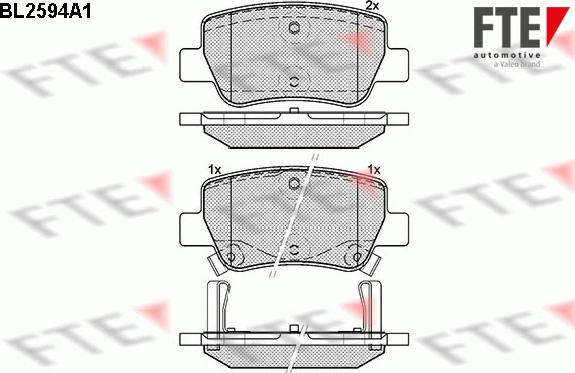 FTE 9010845 - Тормозные колодки, дисковые, комплект autospares.lv